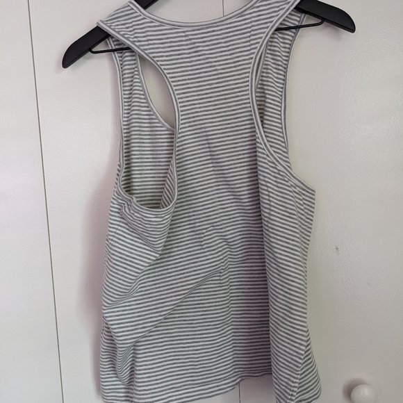 Primary Grown-ups lounge tank in gray stripe - Picture 2 of 2